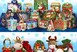 Boxes, Textile packaging, Toys for the New Year 2021!