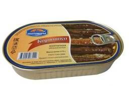 Smelt smoked in oil. Canned fish 175 g