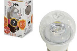 Лампа светодиодная ЭРА, 7 (60) Вт, цоколь E27, прозрачный. ..