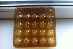 Лотки для перепелиных яиц на (20) ячеек прозрачные коричнев