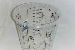 Measuring 1100 ml plastic cup
