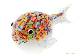 Sea fish Shar. Murano style glass figurine. 22 cm