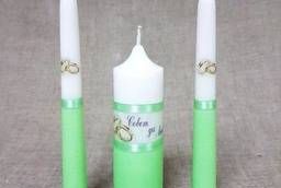 Набор свечей Свадебный мятный: Родительские свечи. ..