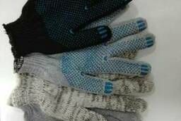 Перчатки ХБ зимние с ПВХ (двойные), 5 н 7, 5 кл.