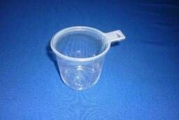 Пластиковая одноразовая чашка кофейная 200мл, прозрачная