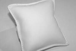 Pillow 70x70mm, white leather, Pillow 70x70-B