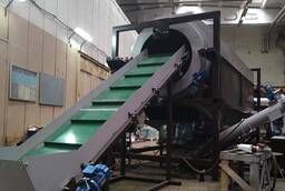 Production line for processing plastic (HDPE, LDPE, PP, P