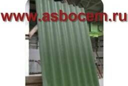 Шифер волновой 1750х1130х5, 2 мм, тип СВ-40, зеленый, 8 волн