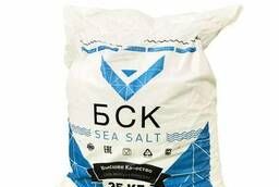 Соль Морская пищевая натуральная, помол 1, 2, 3. БСК. 25 кг.