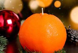 Свеча новогодняя Апельсин крупный