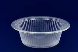 Тарелка суповая глубокая пластиковая одноразовая 0, 5л прозрачная 50/1100
