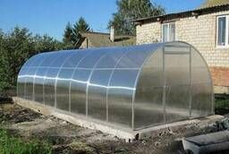 Greenhouses reinforced galvanized from polycarbonate