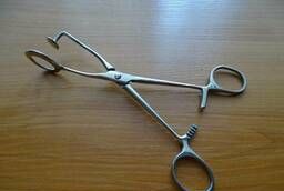 Clamp for cheeks and lips with oval jaws (З-55-2)