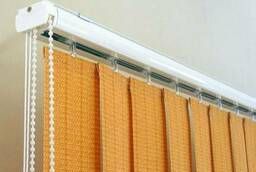 Vertical fabric blinds, aluminum cornice, lamella 89m