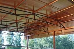 Canopies made of polycarbonate or corrugated board