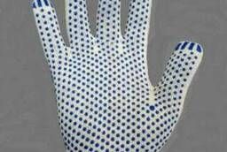 Working gloves with PVC coating