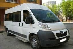 Ordering minibuses, buses in the city, region, Russia.