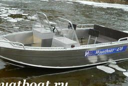 Aluminum motor boat Wyatboat 430DC from the manufacturer