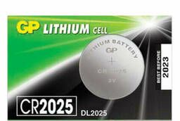 Батарейка GP Lithium, CR2025, литиевая, 1 шт. , в блистере. ..