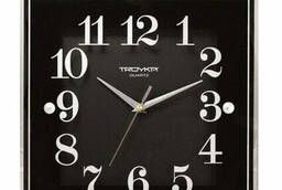 Часы настенные Troyka 81000012, квадрат, черные, белая. ..