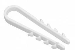 Dowel clamp 5x8 mm white nylon (100 pcs)