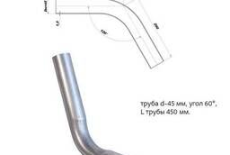 Silencer pipe bend (d45 pipe, angle 60)