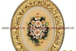 Картина фарфоровая панно Букеты цветов -2 54 x 44 см.