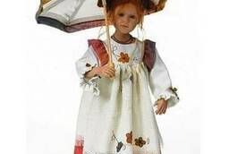 Коллекционная кукла Бабетта с зонтиком и мишкой Тедди. .. .