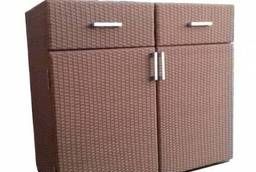 Chest of drawers made of artificial rattan Decker