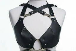 Leather bodice with a belt at the waist ALINA MUHA