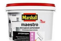Краска акриловая Marshall Maestro фасадная, база белая, 15л