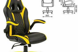 Кресло компьютерное СН GAME 15, экокожа, черное/желтое