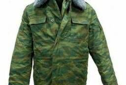 Куртка зимняя КМФ Флора с воротником на натуральном меху