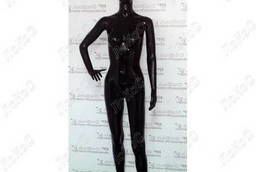 Манекен женский 175см, 86-65-86см, черный глянец, J01/Black