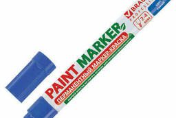 Маркер-краска лаковый (paint marker) 4 мм, Синий, БЕЗ. ..