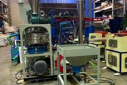 Knife mill, for the production of pvc flour.