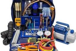 Набор инструментов для ремонта кондиционеров и обслуживания холодильных установок. ..