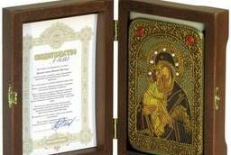 Tabletop Don Icon of the Most Holy Theotokos on. ..