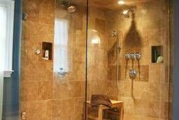 Облицовка душевых кабин и ванных комнат натуральным камнем