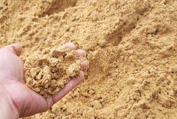 Песок строительный желтый (без глины - чистый)