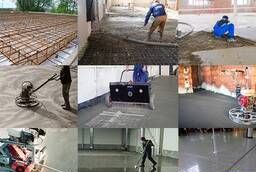 Промышленные бетонные полы с упрочнением верхнего слоя