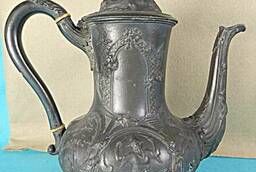 Rarity. 1870 Coffee pot. Pewter