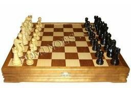 Шахматы классические стандартные деревянные утяжеленные. ..