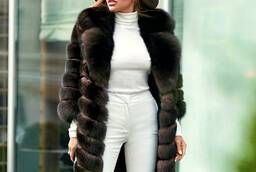 Arctic fox fur coat