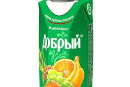 Сок Добрый Мультифрут 0, 33 литра 24 шт в упаковке