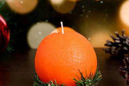 Свеча новогодняя Апельсин средний