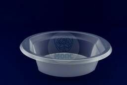 Тарелка суповая глубокая пластиковая одноразовая 0, 4л прозрачная 50/900