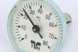 Термометр биметаллический 40мм для коллекторных групп Tiemme 80 град. C