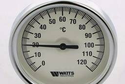 Термометр биметаллический F+R801 80мм с погружной гильзой Watts Ind 120 град. C гильза 50мм