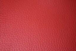 Vinyl leatherette for furniture (Red) imitation leather.